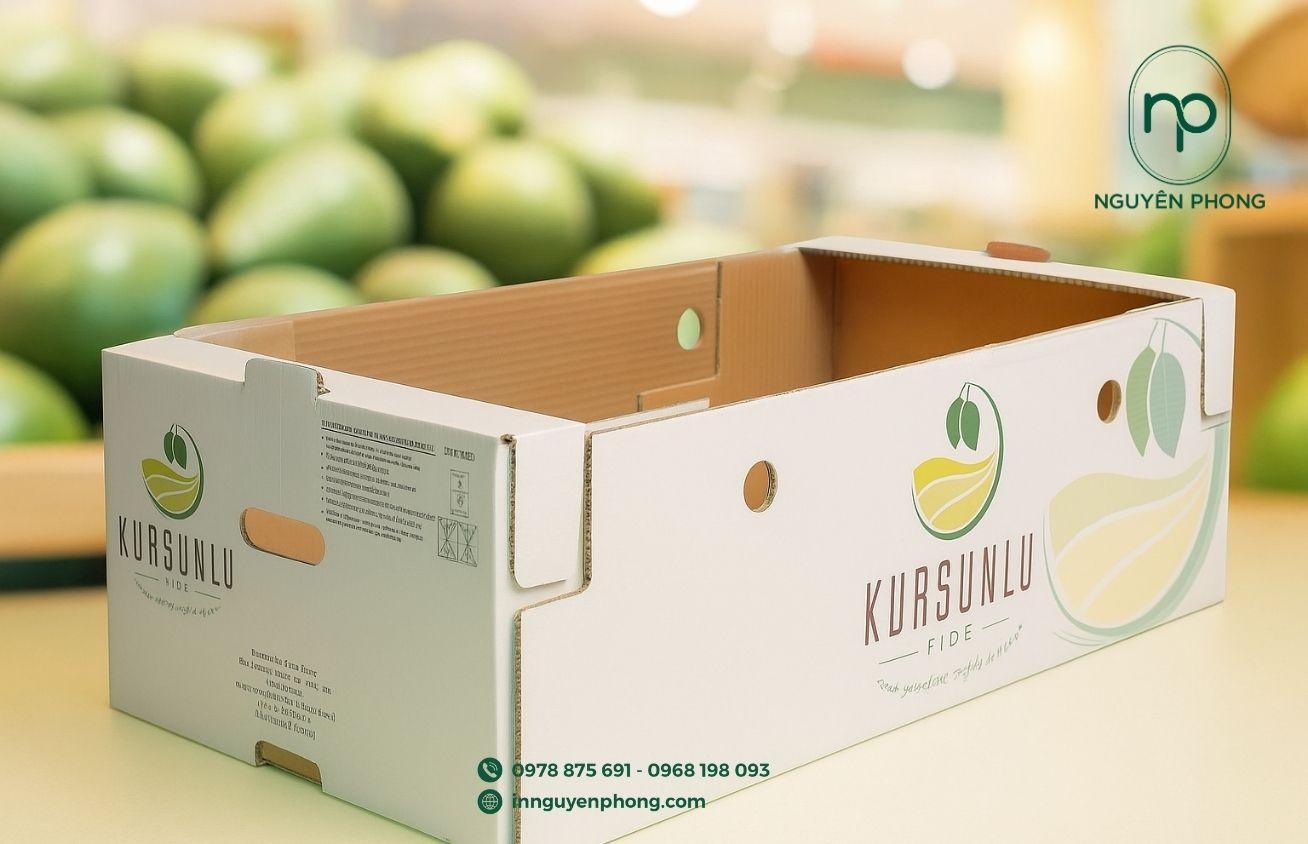 Mẫu thùng carton đựng bơ phong cách tối giản